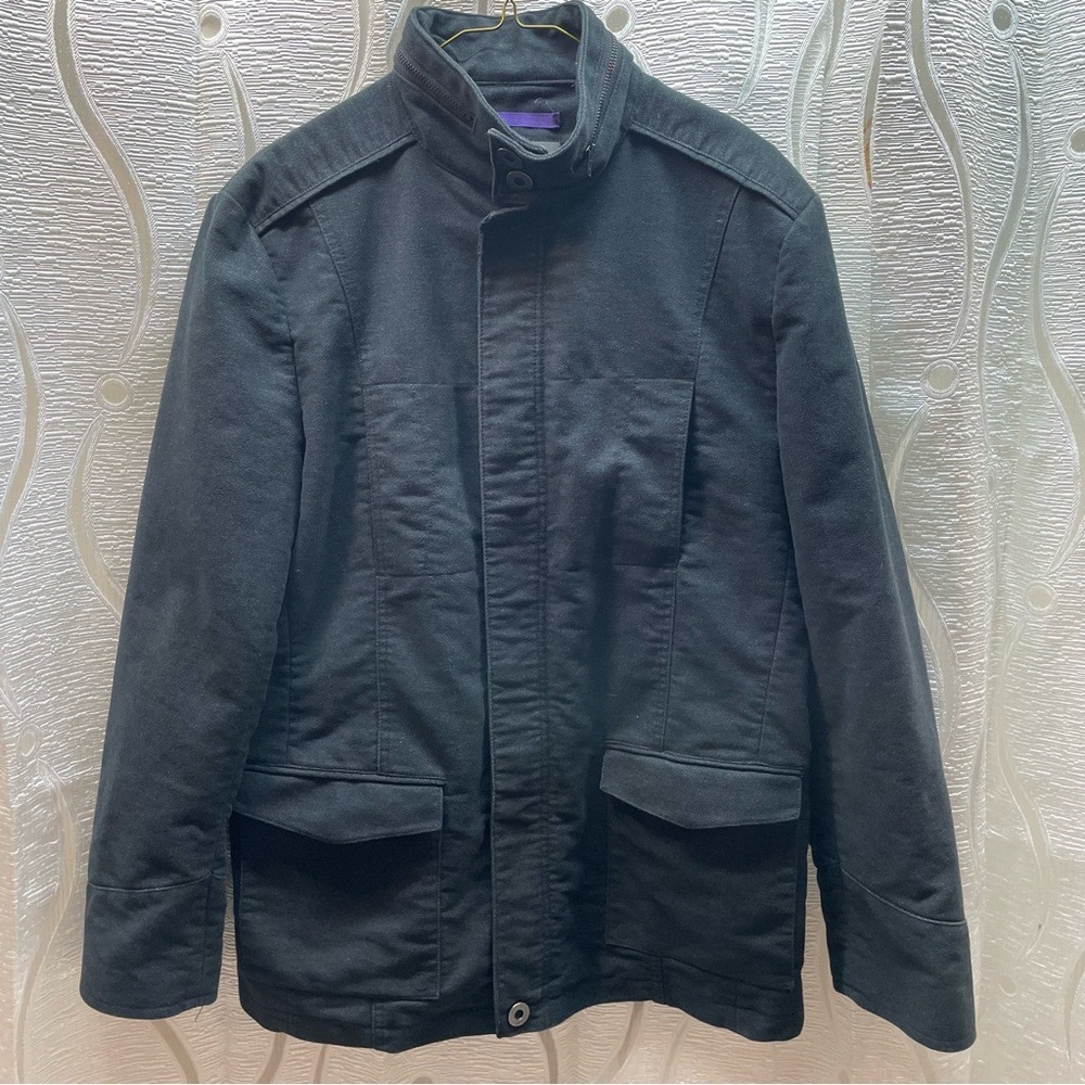 Mexx Field Jacket Mens 38 Black Excellent Slim Fit Military Utility‎ Coat